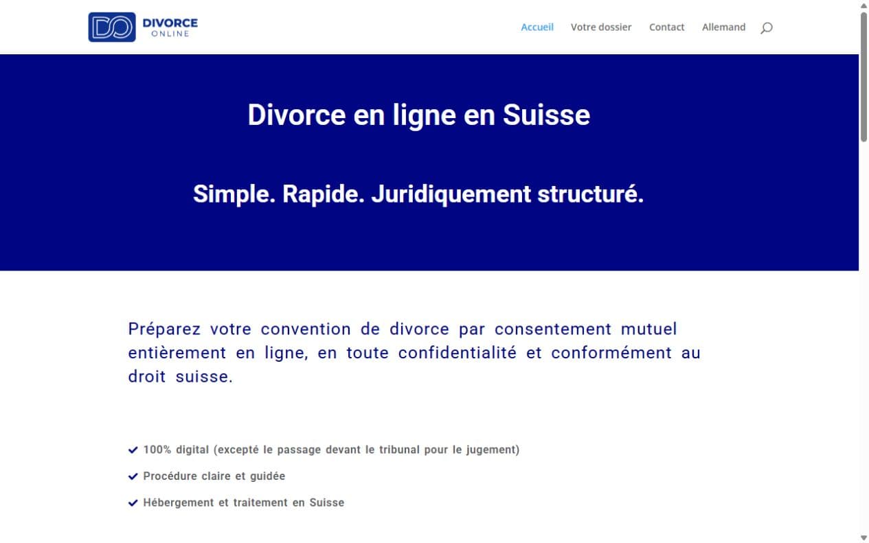 Website-Vorschau von Divorce-online.ch