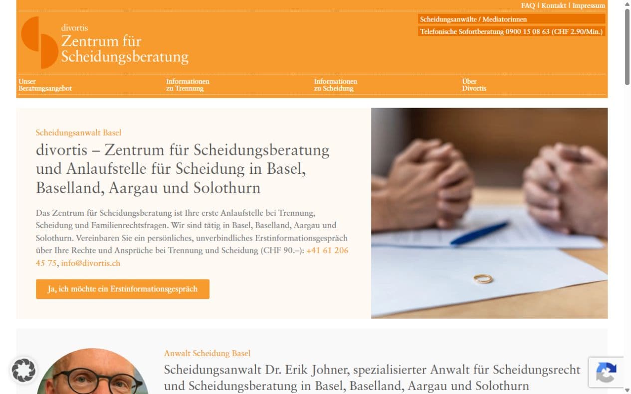 Website-Vorschau von Divortis