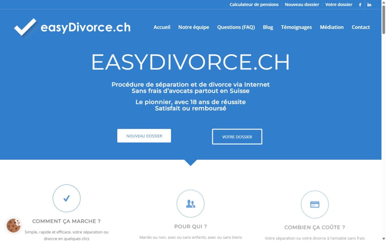 Website-Vorschau von easyDivorce