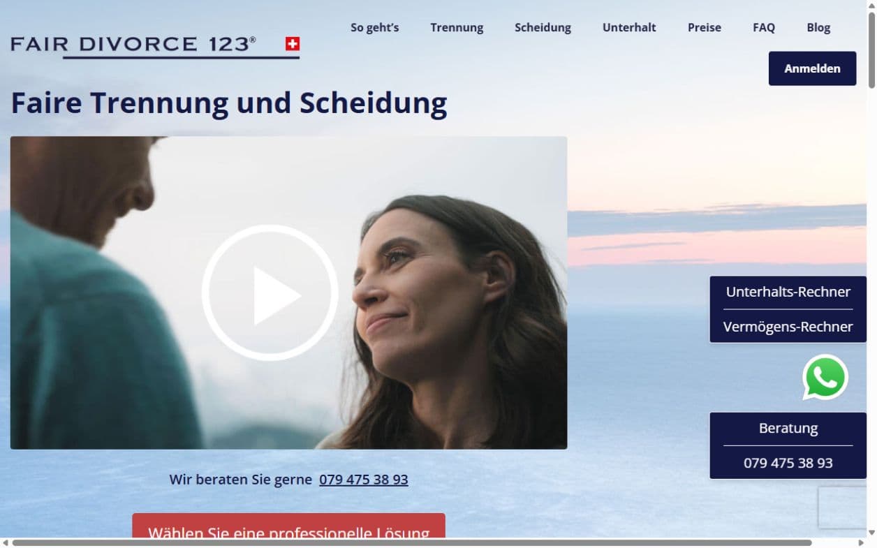 Website-Vorschau von FairDivorce123