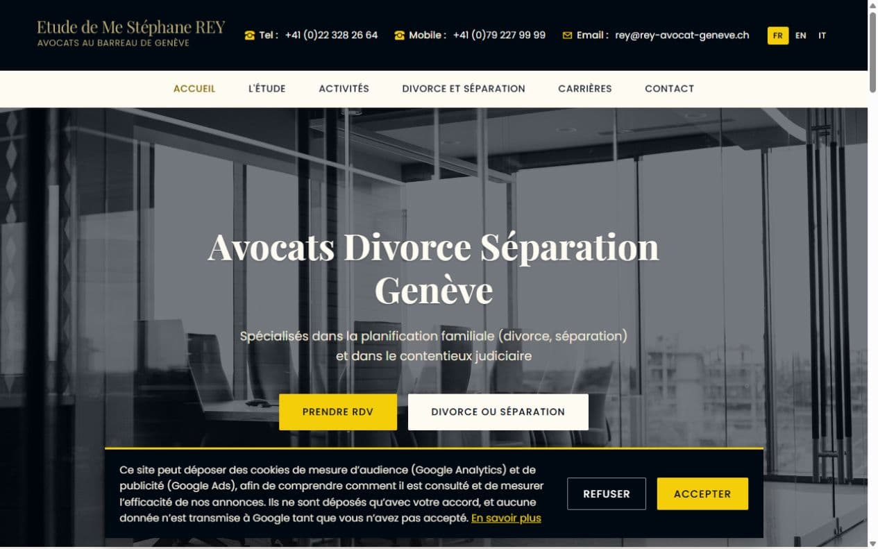 Website-Vorschau von Étude Stéphane Rey