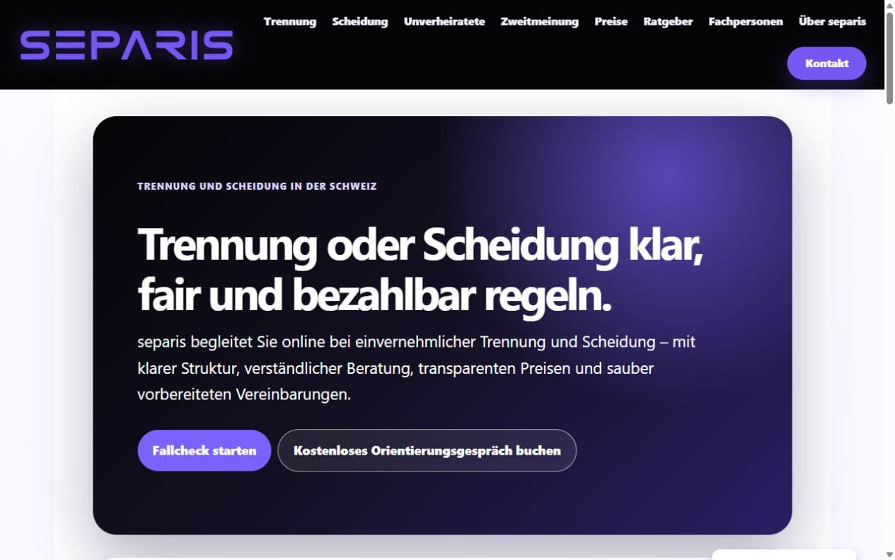 Website-Vorschau von separis