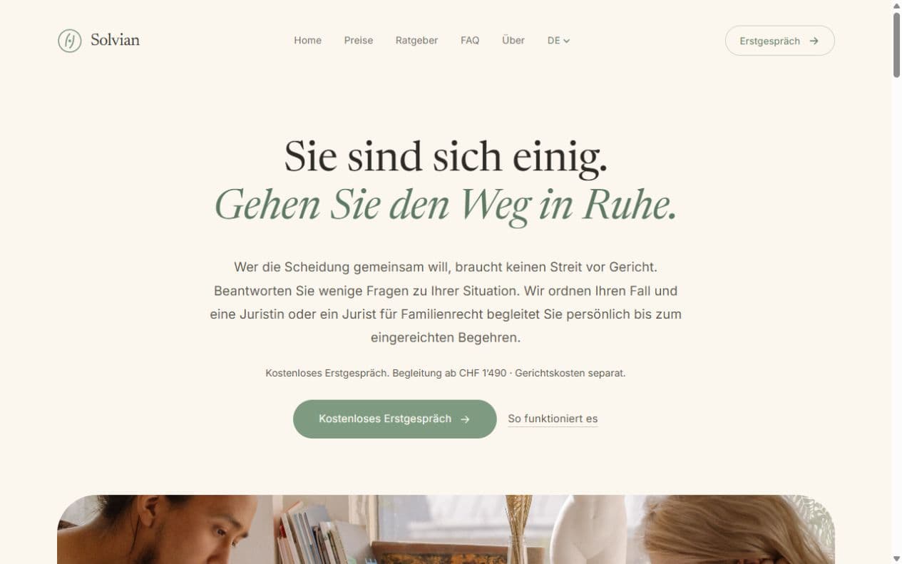 Website-Vorschau von Solvian